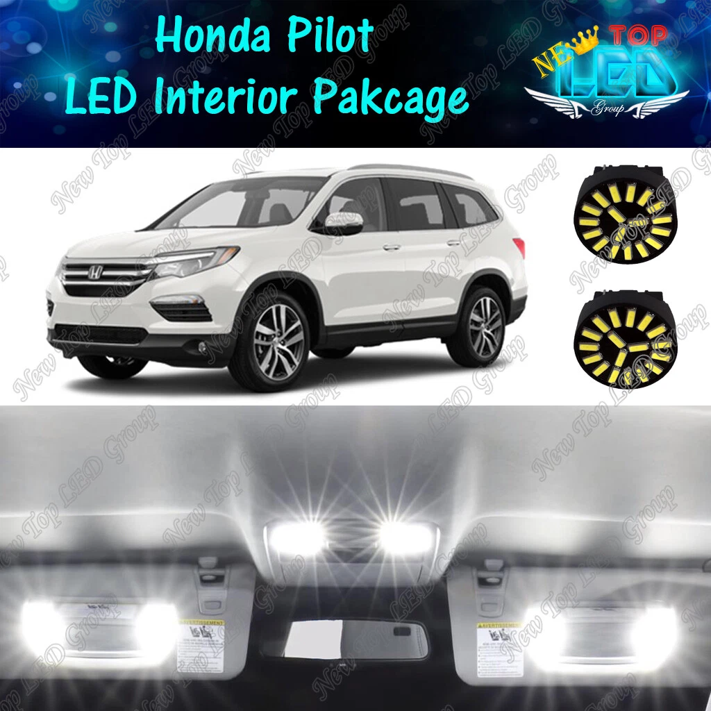 White Interior LED Lights + Reverse Lights Package For 2016 - 2021 Honda Pilot