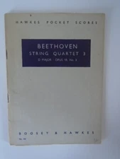 Beethoven String Quartet 3 D Major Op 18 No 3 Hawkes Pocket Guide FREE POST