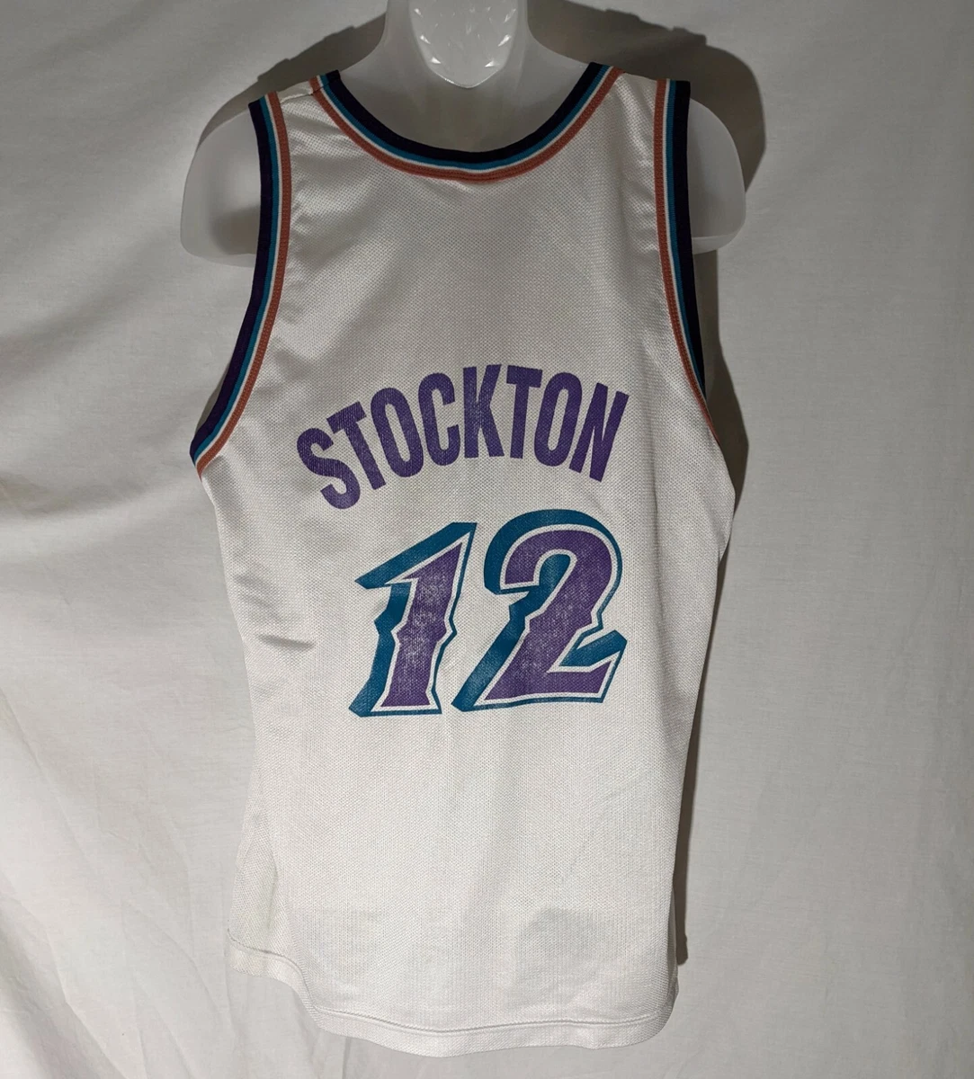 Utah Jazz John Stockton 12 Jersey Champion size 48 90's Official NBA