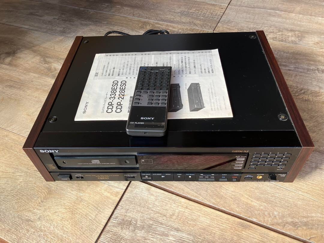 SONY CDP-228ESD ジャンク リモコン付き SONY CDP-228ESD リモコン付き CD PLAYER ジャンク
