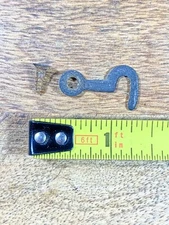 Old Black Mantle Clock Door Latch   (KD1204)