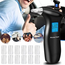 Alkoholtester Testsieger 12 Mundstücke Polizeigenau Promille-Test Atem-Messgerät