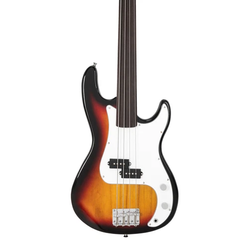 Glarry Fretless Electric Bass Guitar Full Size 4String Cord Wrench Tool New - Picture 8 of 12