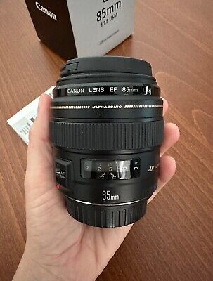 Canon EF 85mm f1.8 USM Camera Lens with box, original Canon EF 85mm f1.8 USM Camera Lens with box, original