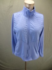 NIKE DRI-FIT Size M Womens Blue Full Zip Stand Collar Pocket Running Jacket 365