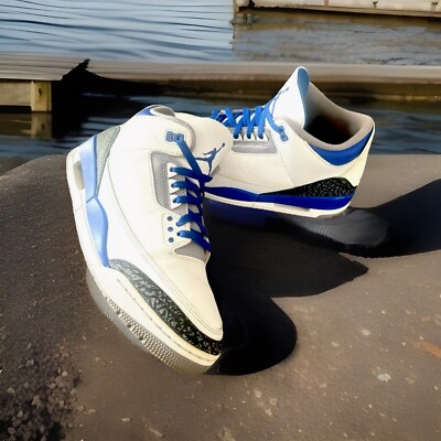 AIR JORDAN 3 III SNEAKER RETRO WHITE/RACER-BLUE/BLACK/CEMENT GREY