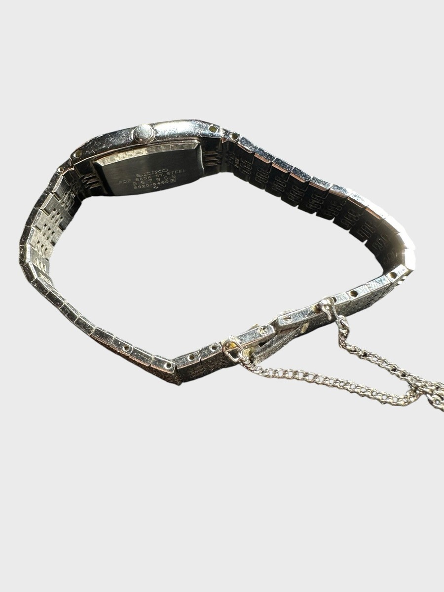 Vintage Japan Seiko 2320-5450 Blue Dial 17mm Palladium Plated