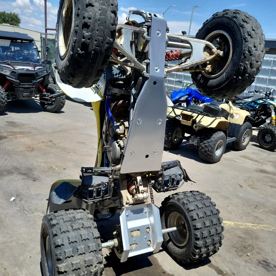 Full Chassis Glide & Swing Arm Skid Plate Guard Combo For KAWASAKI KFX400 DVX400 - Image 4 of 4