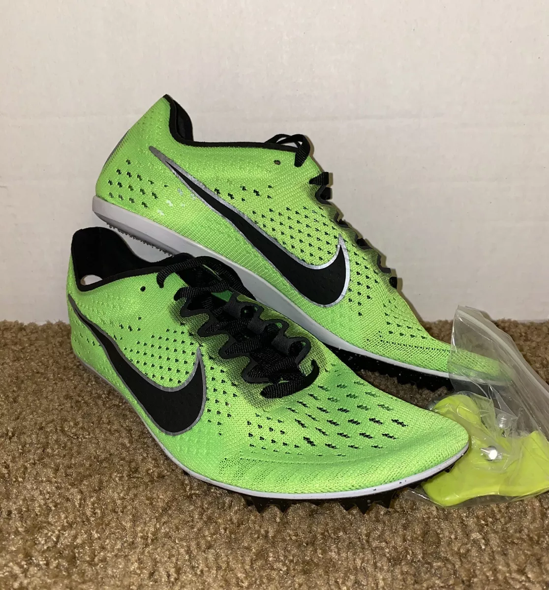 Nike Zoom Victory 3 Track And Field Spikes 835997-300 Size 10 Electric Green