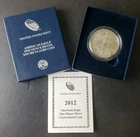 2012 W Uncirculated $1 American Silver Eagle Dollar