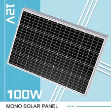 100W 12V Solar Panel Monocrystalline Charge Battery For RV Trailer Marine Solar