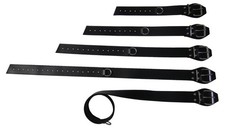 BDSM Leder Riemen Set mit D Ringen Bondage Gürtel Ledergurte Fessel Set