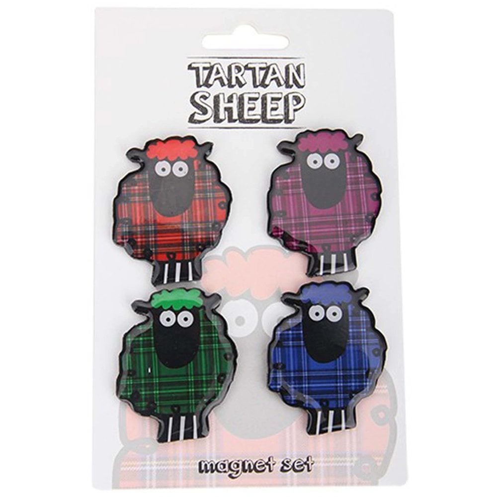 Eurostick Pack of 4 Tartan Sheep Magnets SM8