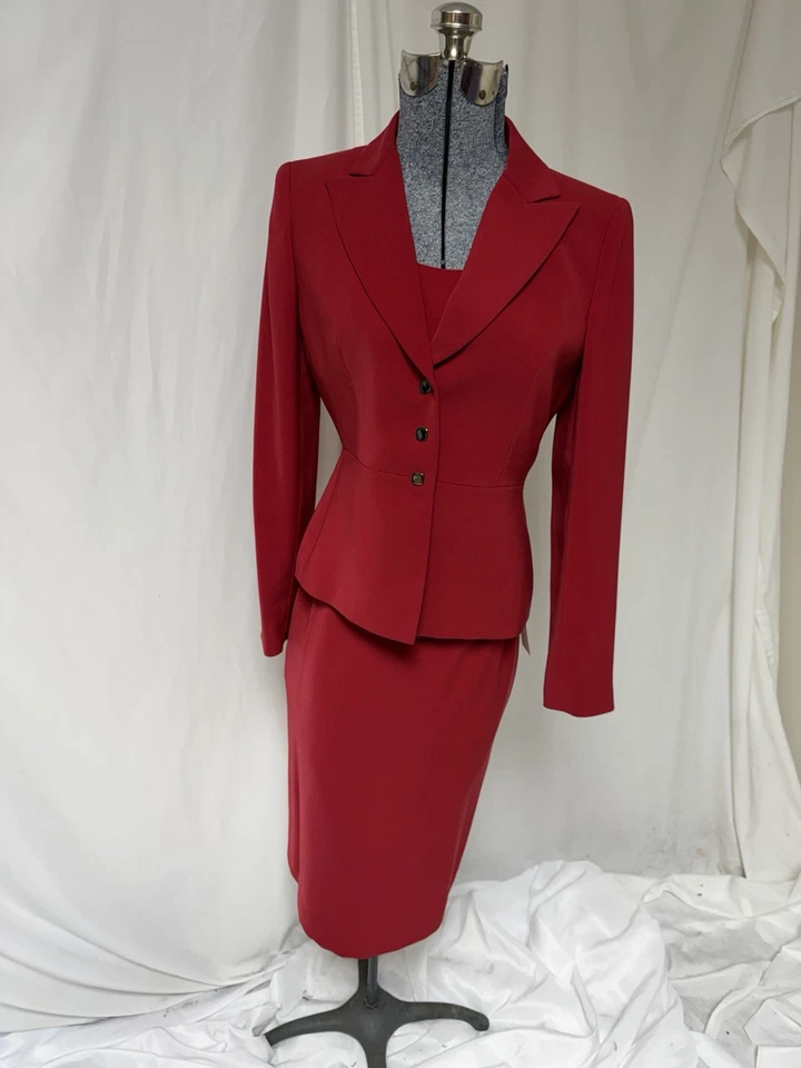 Новый Tahari ASL юбка костюм размер 4P подходит как 2P маленький три изделия комплект напористый - Изображение 4 из 4