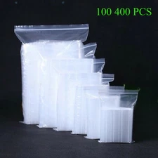 100-400 PCS Strong 2 Mil Clear Reclosable Zip Plastic Lock Bags Poly Zipper UL