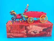 VAGÓN PLÁSTICO LEJANO OESTE VINTAGE AÑOS 70 * GRAN CAJA DE ARTE * ARGENTINA por MARVI