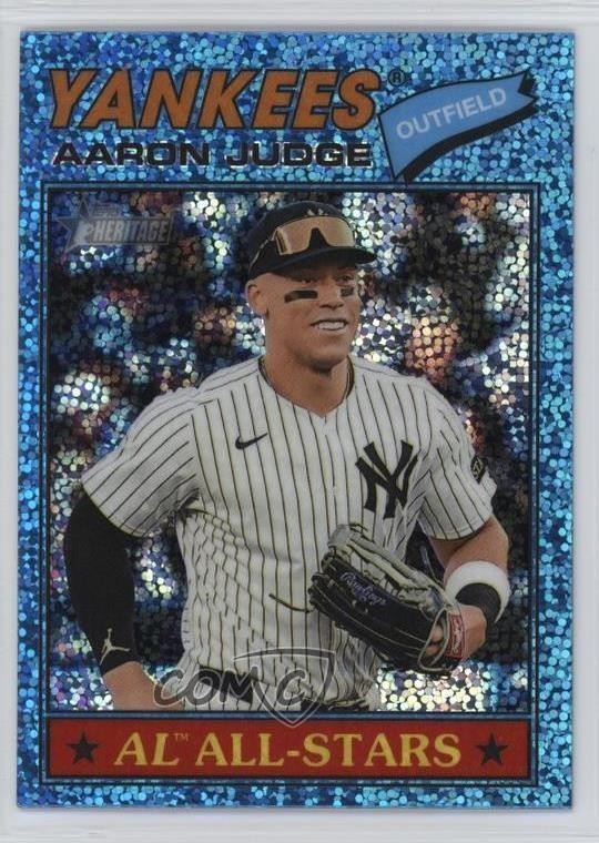 2026 Topps Heritage Chrome Light Blue Sparkle Refractor Aaron Judge #10 qf6