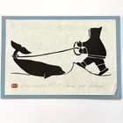 Henry Henri Napartuk “Eskimo and Beluga” Inuit Artist Signed Print on Parchment