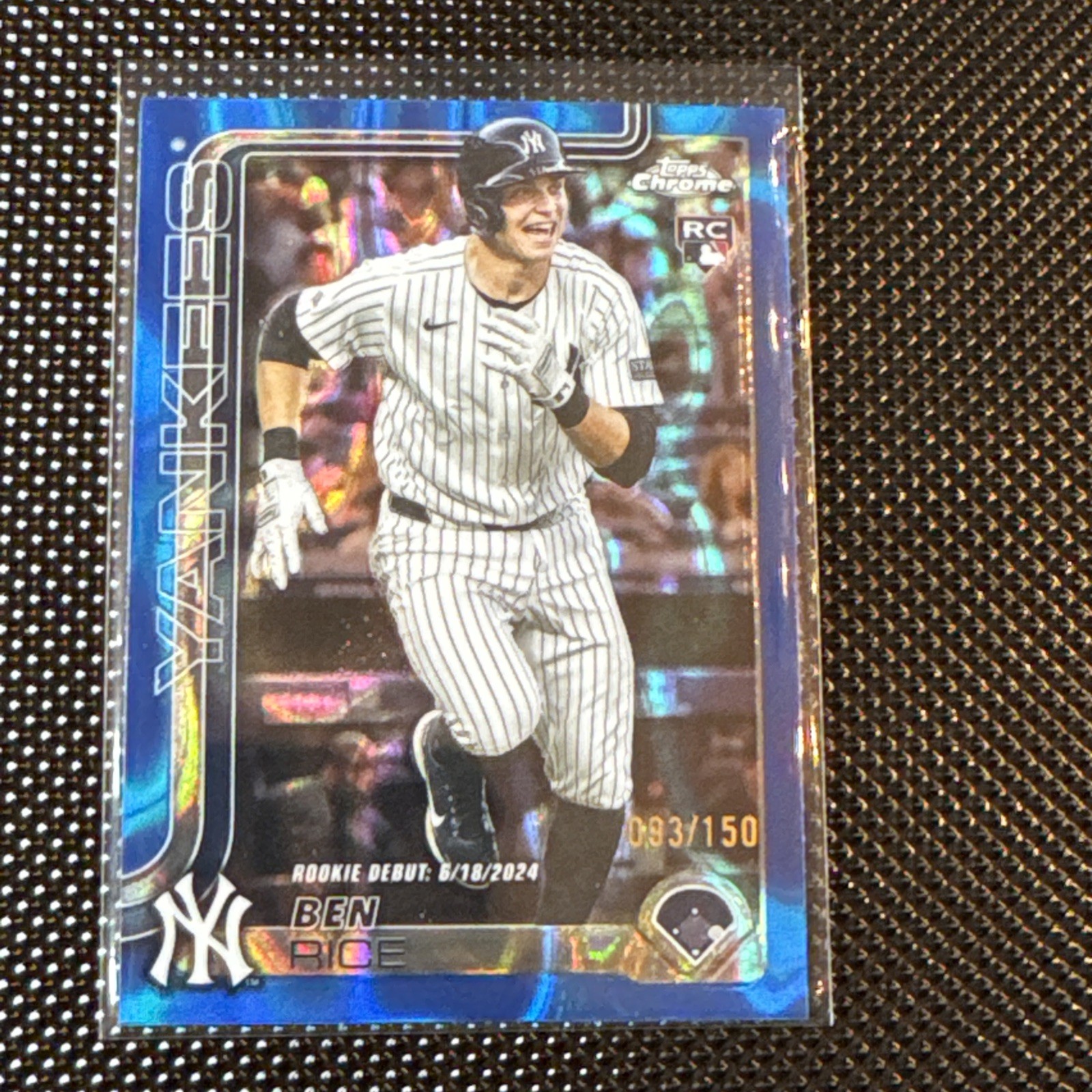 2025 Topps Chrome Update #USC138 Ben Rice Debut RC Blue Wave Refractor /150🔥