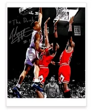 1993 PLAYOFFS JOHN STARKS KNICKS DUNKS💥💥ON BULLS 8.5x11 GLOSSY REPRINT POSTER