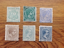 Spanish Colony MH Stamps 1875 , 78-80 & 1890 . Free UK Postage