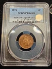 1876 INDIAN HEAD CENT NGC GRADED PF64RB BROWN NICE COIN 1C RED RICHARD AUGUST