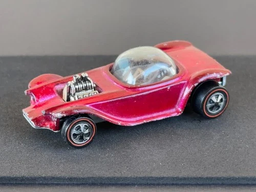 Vintage Hot Wheels Redline 1968 ELUSIVE Creamy Pink Beatnik Bandit US - GOOD!