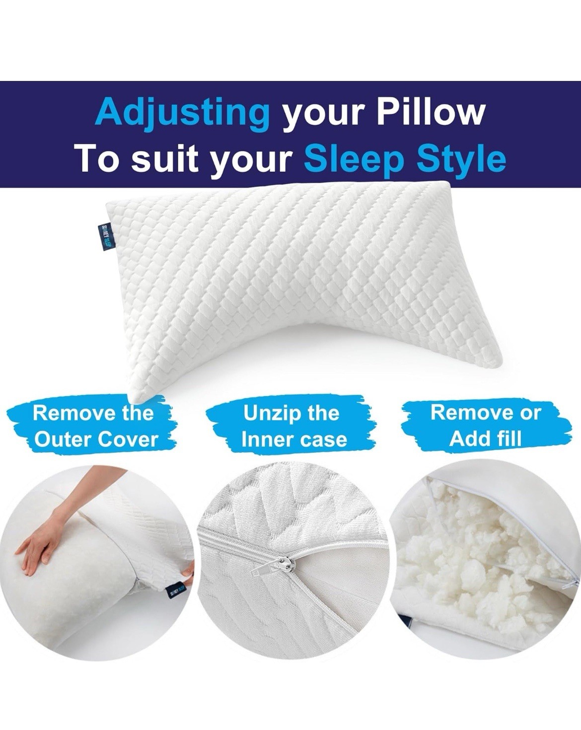 Sidney Sleep Queen Size Pillow - Brand New