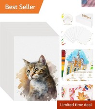 Watercolor Paper Bulk 100 Sheets 5x7 Inches Thick Cold Press Art Paper for Pa...