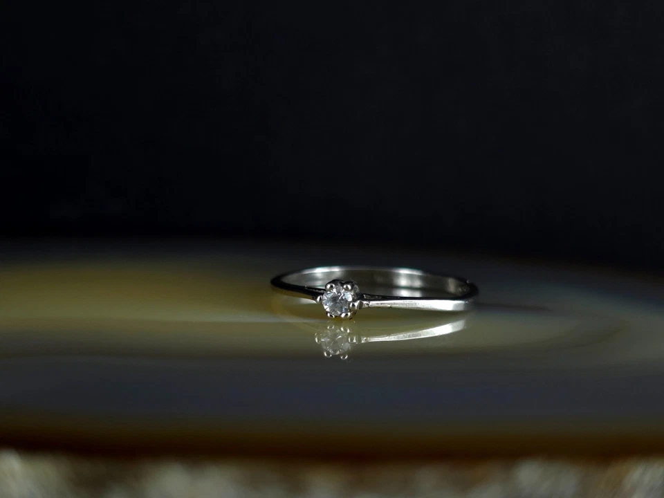 Ring Silber 925 Zirkonia 18,2 mm Solitär Vorsteckring - zierlich & zauberhaft - Bild 2 von 4