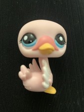 Littlest Pet Shop Swan Toy #2075 Pink Blue Eyes  LPs