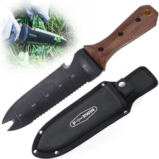 Hori Hori Garden Knife 7" Steel with Sheath for Digging Planting