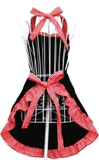 Hyzrz Cute Retro Aprons with Pockets for Women Girls Vintage Kitchen Cooking Apr