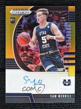 2020-21 Panini Prizm Draft Picks Prospect Black Gold 3/5 Sam Merrill Auto j6a