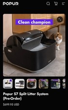 Popur S7 Split Litter System Self Cleaning Li...