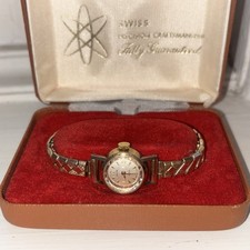 9ct Rose Gold Ladies Cocktail Swiss made Vintage Watch - HEFIK - BOXED