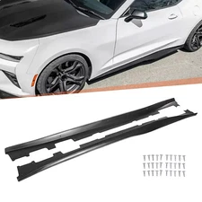 ZL1 Style Side Skirts Extension Rocker Panels For Chevy Camaro RS SS LT LS 16-23