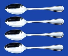 Oneida ACCORD Frosted Stainless Flatware -- Set of 4 Place Oval Soup Spoons