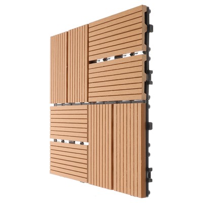  Wood Plastic Floor Patio Decking Tile Balcony Flooring for Porch