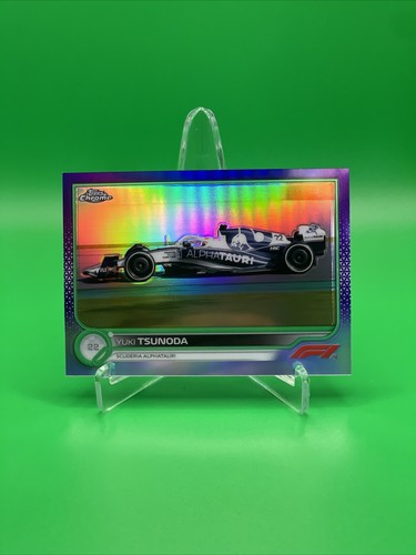 2022 Topps Chrome F1 Cars Green/Purple Refractor #122 Yuki Tsunoda - 第 2/3 張圖片
