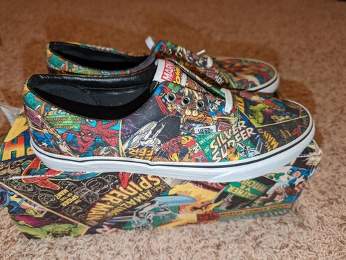 Vans Era x Marvel Comics Avengers Comic Book Vintage Print NEW RARE Mens 10