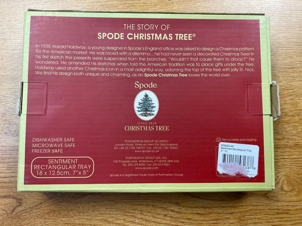 Spode Christmas Tree Sentiment Rectangular Plate - Image 2 of 3