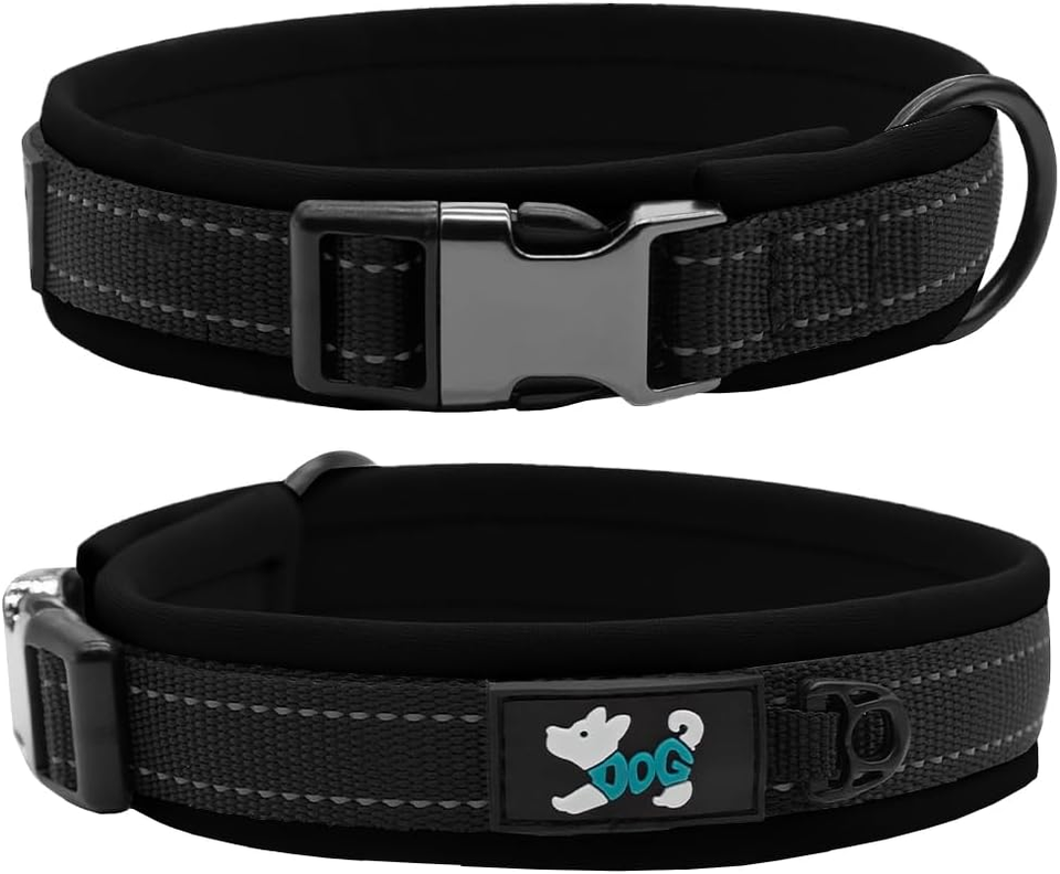 Reflective Dog Collar with Soft Neoprene Padded,Breathable Dog Collars