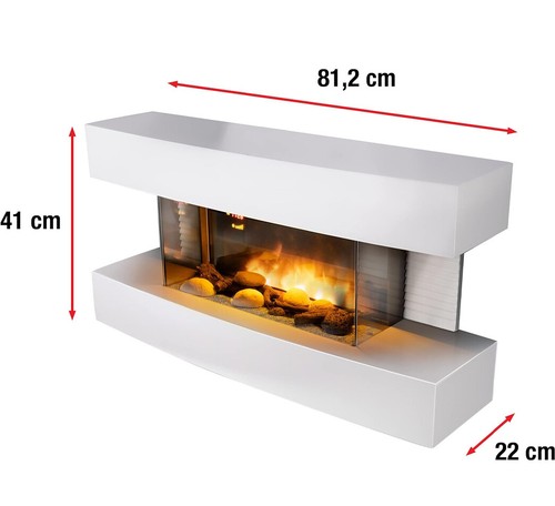 Classic Fire Caminetto Elettrico Toronto 2000W Stufa Elettrica LED e Telecomando - Foto 8 di 8