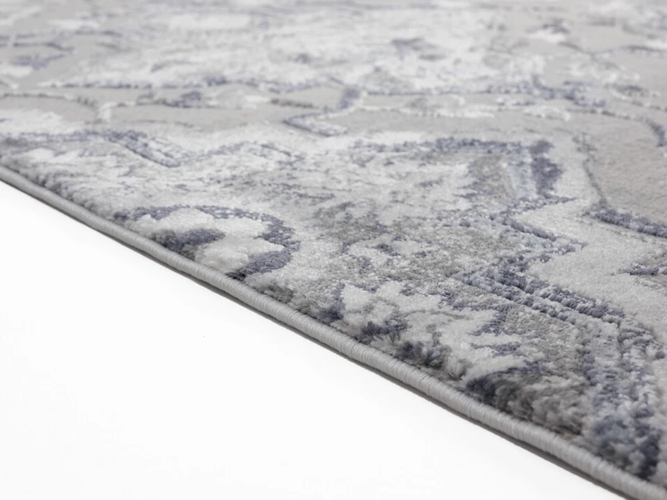 United Weavers Blue Petals Vines Bulbs Contemporary Area Rug Bordered 2601 10560 - Image 4 of 4