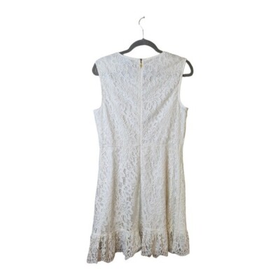 Draper James Lace A Line Sleeveless Dress in Willow White | eBay