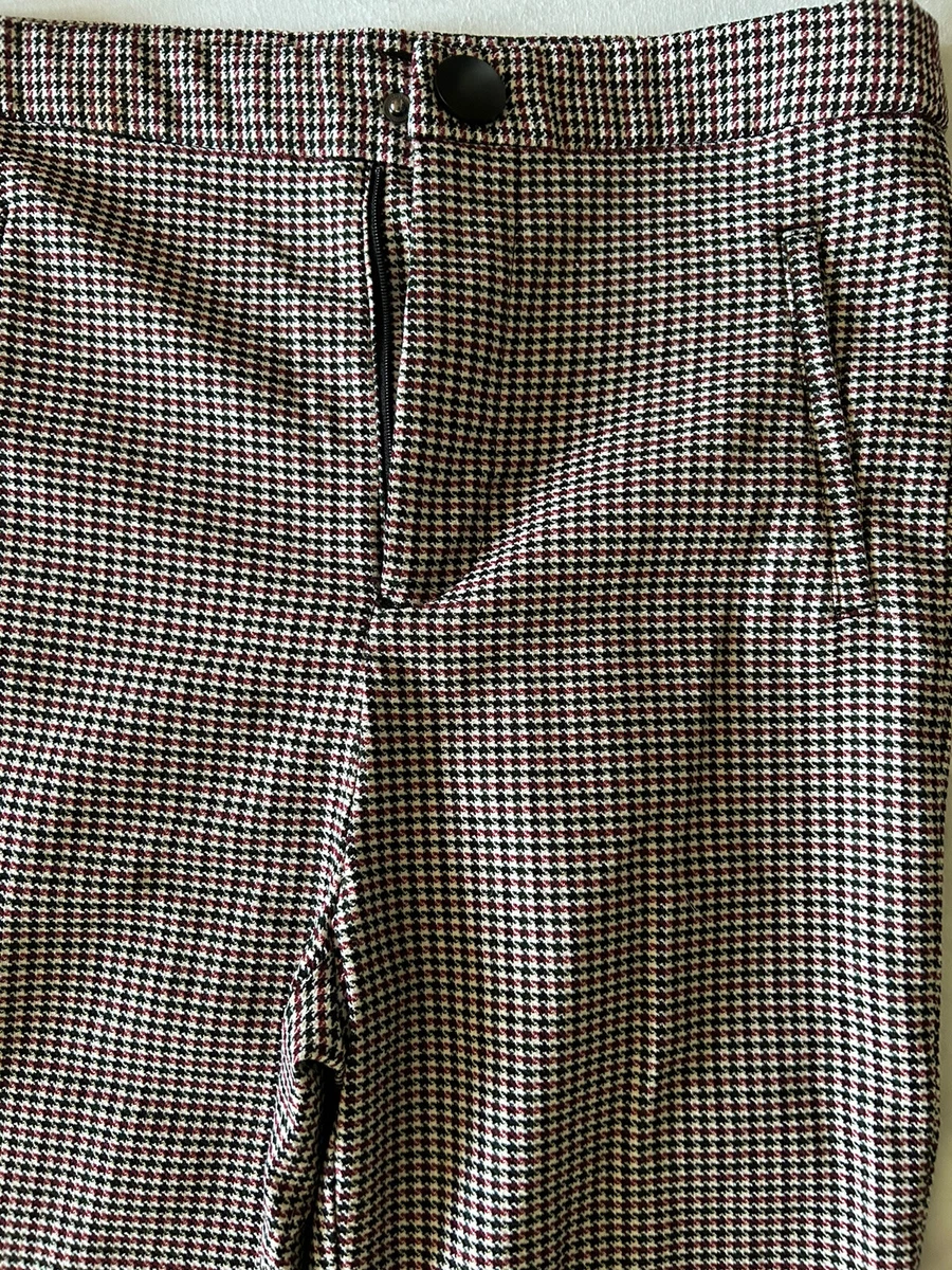 Zara dogtooth trousers hotsell