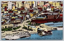 Postcard Downtown New Orleans LA Louisiana from the Mississippi Water Front