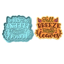 Fall Breeze Autumn Leaves Cookie Cutter & Stamp #2 |  Pumpkins Leaf Sweater Weat
