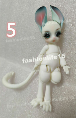 1/8 1/12 BJD Dolls Face Make UP+Eyes Resin Animal Toys Gift White Color